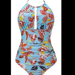 Tropical Halter One Piece